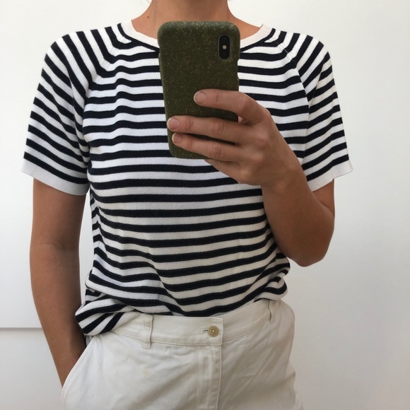 Vintage knit tee stripe top - Picture 1 of 5